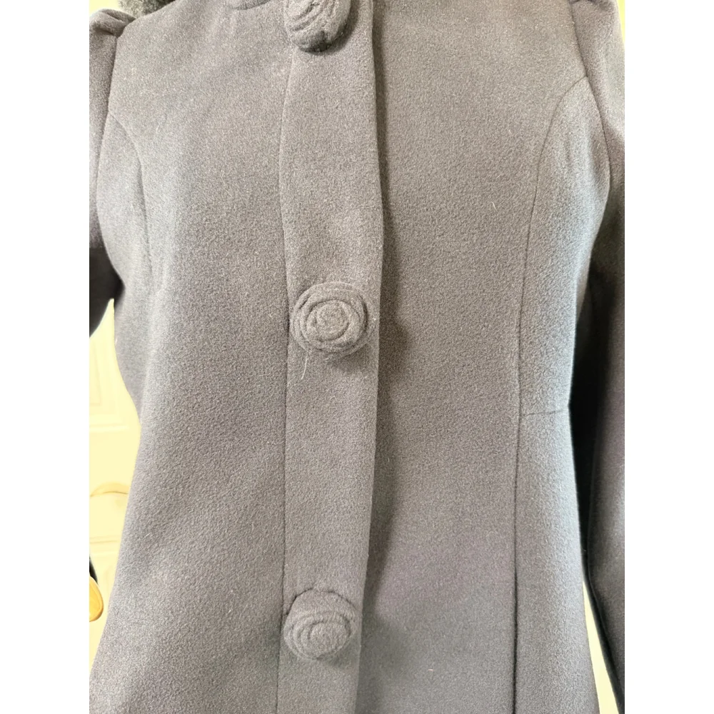 Girls Rothschild Navy Pea Coat Faux Fur Hood Size 16 Timeless Classic‎ Elegance